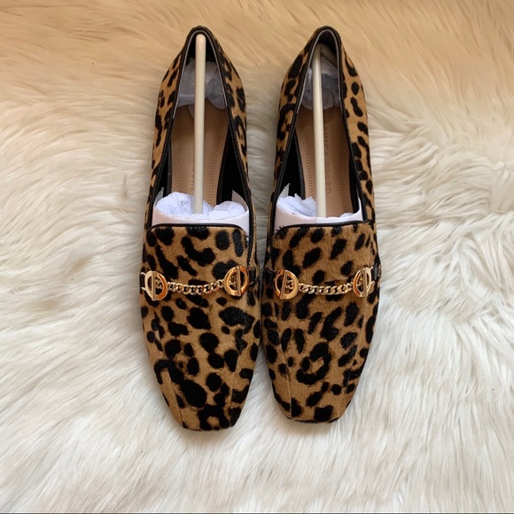 New! VERONICA BEARD Grier Haircalf Chain Loafers - Picture 5 of 9